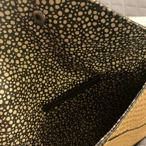 NWT Loeffler Randall Python Envelope Clutch - Nude - Picture 8 of 9